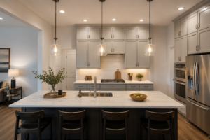 electrician planning outlet and lighting locations during a Jacksonville home renovation